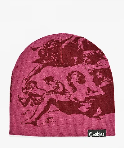 Cookies Fast Life Pink Skully Beanie