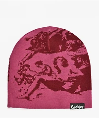 Cookies Fast Life Pink Skully Beanie