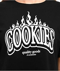Cookies Flame Black Crop T-Shirt