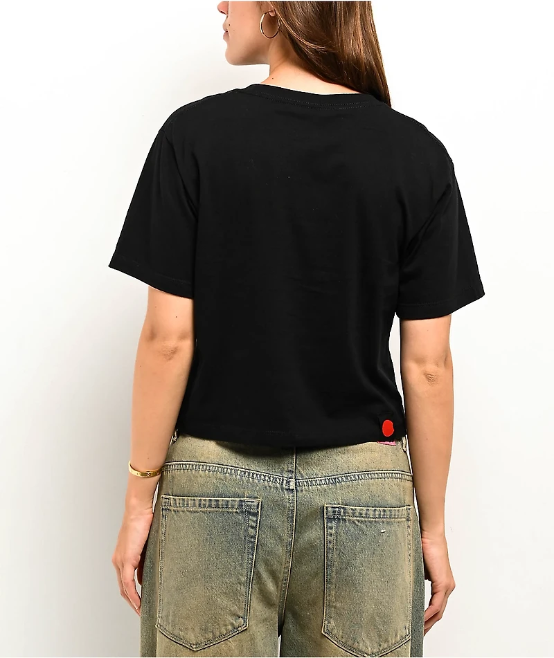 Cookies Flame Black Crop T-Shirt