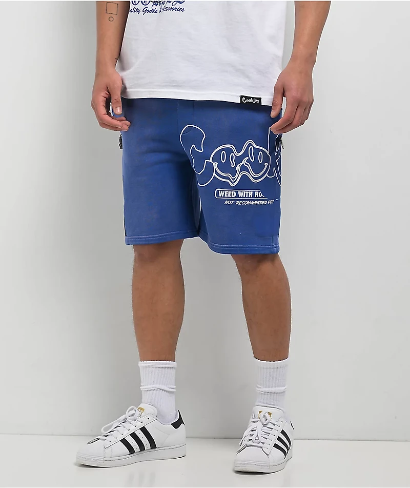 Cookies Florist Blue Wash Sweat Shorts