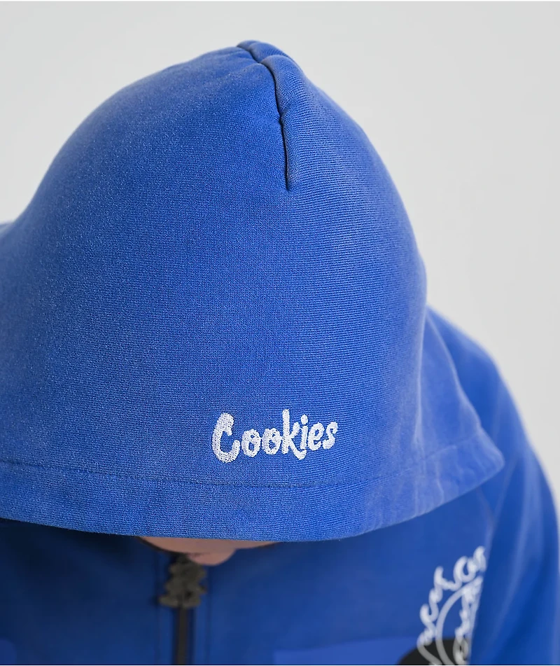 Cookies Florist Blue Wash Zip Hoodie