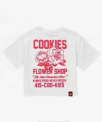 Cookies Flower Shop White Crop T-Shirt