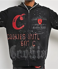 Cookies Gold Rush Splatter Black Heavyweight Zip Hoodie