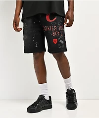 Cookies Gold Rush Splatter Black Sweat Shorts