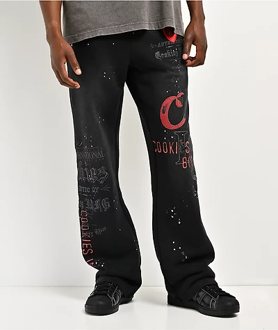 Cookies Gold Rush Splatter Black Sweatpants
