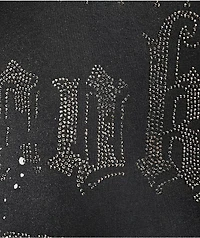 Cookies Gold Rush Splatter Rhinestone Black Crop T-Shirt