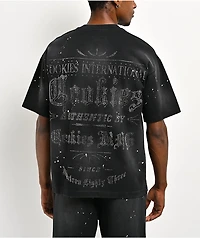 Cookies Gold Rush Splatter Rhinestone Black Crop T-Shirt