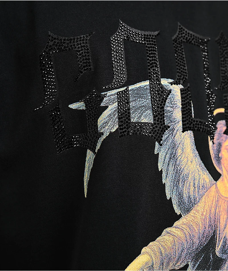 Cookies Heaven Or Hell Fallen Angel Black Knit Tank Top