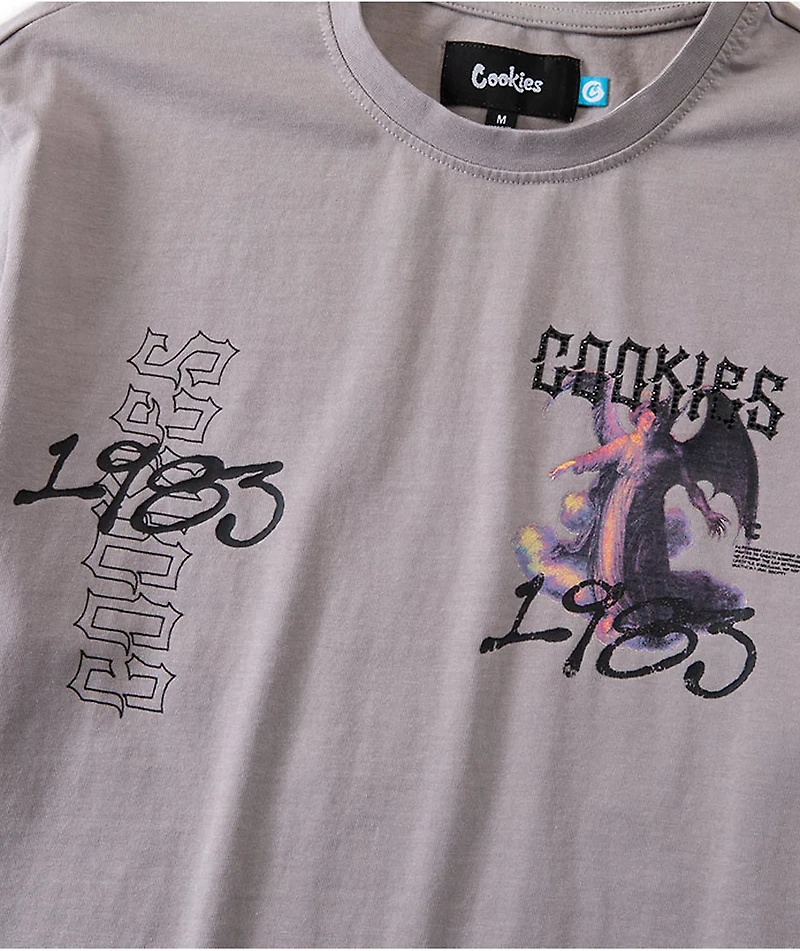 Cookies Heaven Or Hell Sinners Grey Knit T-Shirt