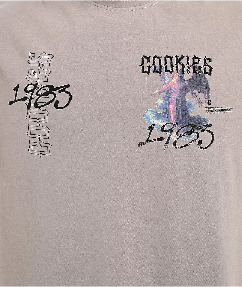 Cookies Heaven Or Hell Sinners Grey Knit T-Shirt