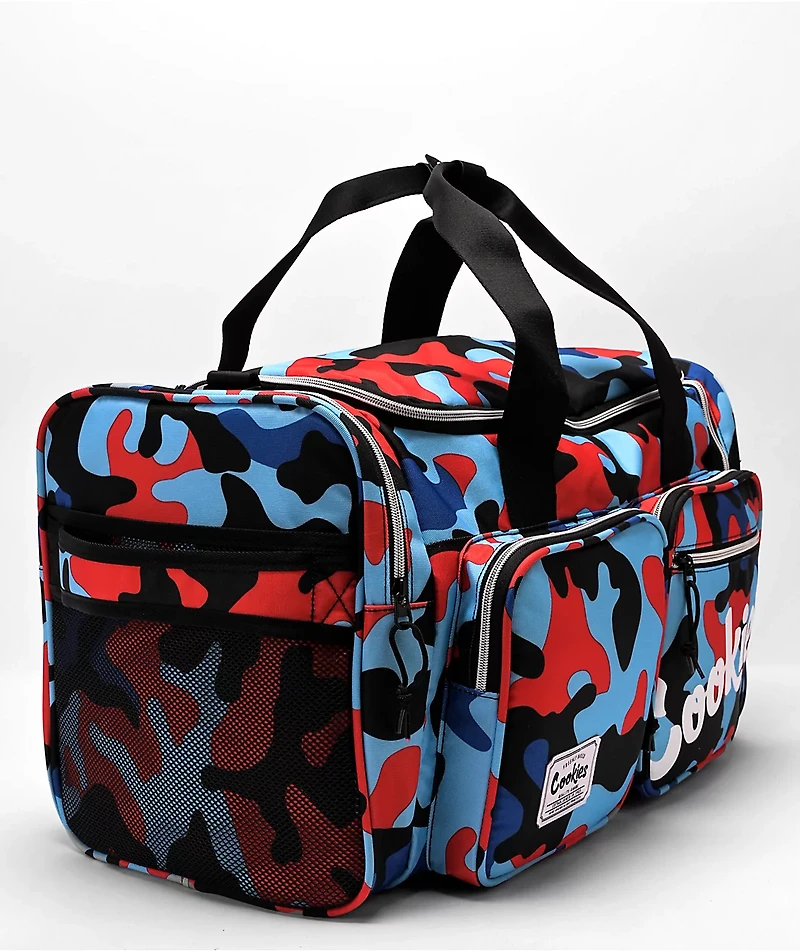 Cookies Heritage Smell Proof Blue Camo Duffel Bag