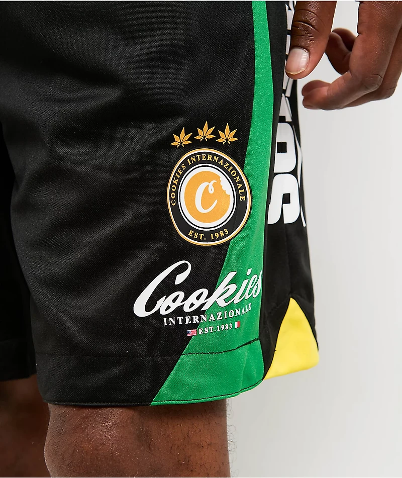 Cookies Lake Como Black & Green Mesh Shorts