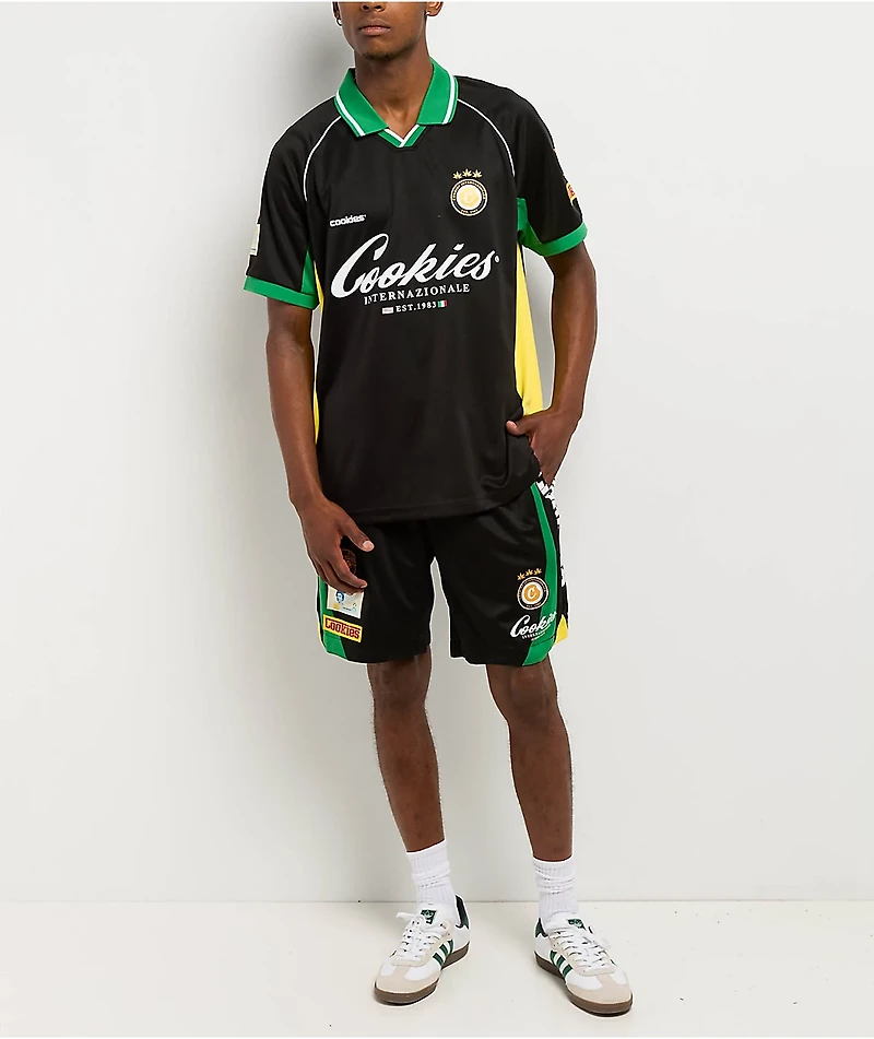 Cookies Lake Como Black & Green Mesh Shorts