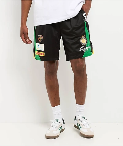 Cookies Lake Como Black & Green Mesh Shorts