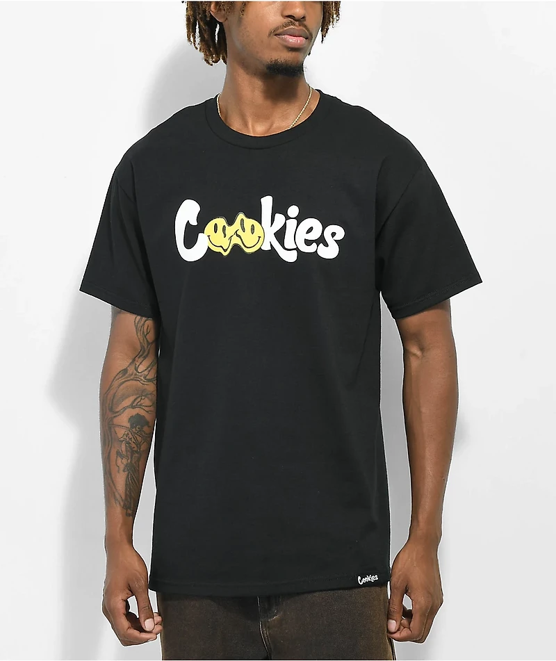 Cookies Melted Smile Black T-Shirt