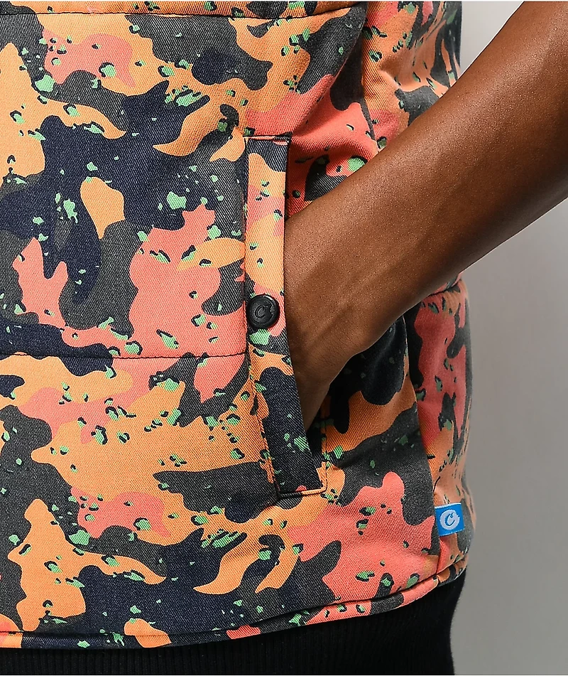 Cookies Mendocino Black & Orange Camo Vest