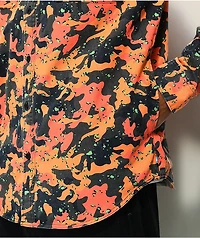 Cookies Mendocino Orange Camo Long Sleeve Button Up Shirt
