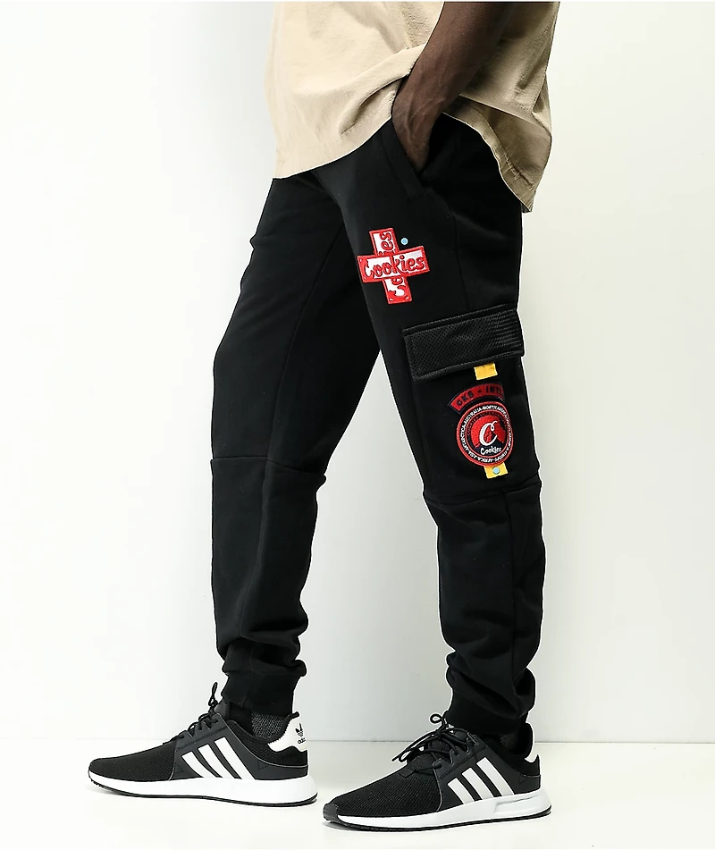 Cookies Mile High Black Cargo Jogger Sweatpants