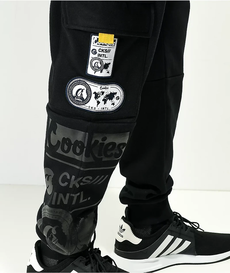 Cookies Mile High Black Cargo Jogger Sweatpants