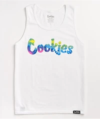 Cookies Mint Dye Fill White Tank Top