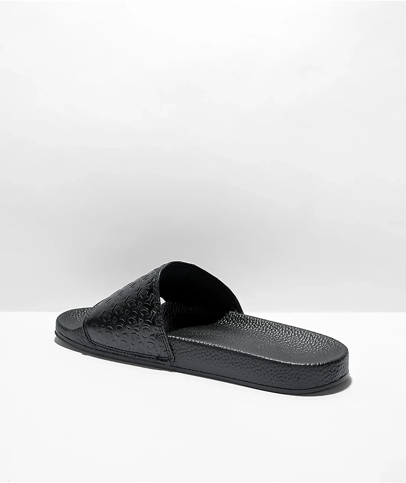 Cookies Mono Black Slide Sandals