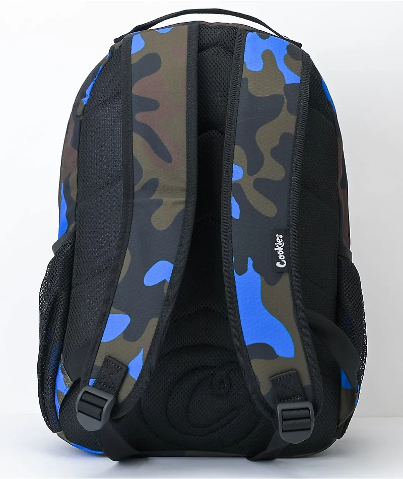Cookies Non-Standard Nylon Ripstop Blue Camo Backpack