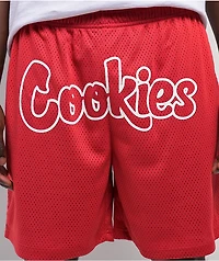 Cookies OG Mint Outline Red Mesh Shorts