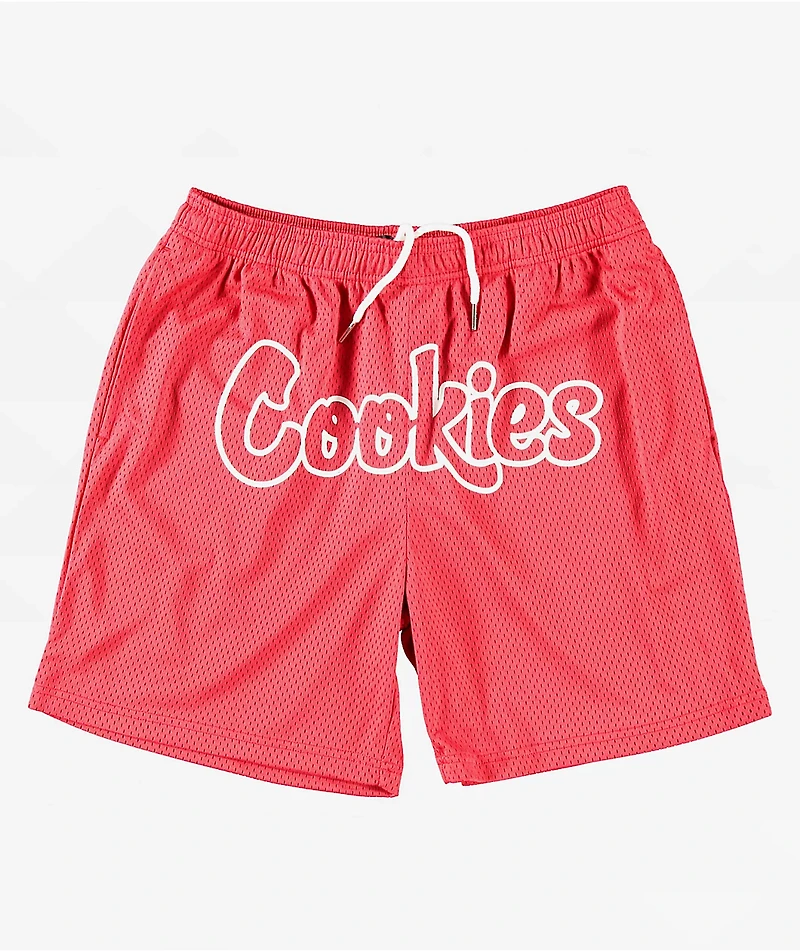 Cookies OG Mint Outline Red Mesh Shorts