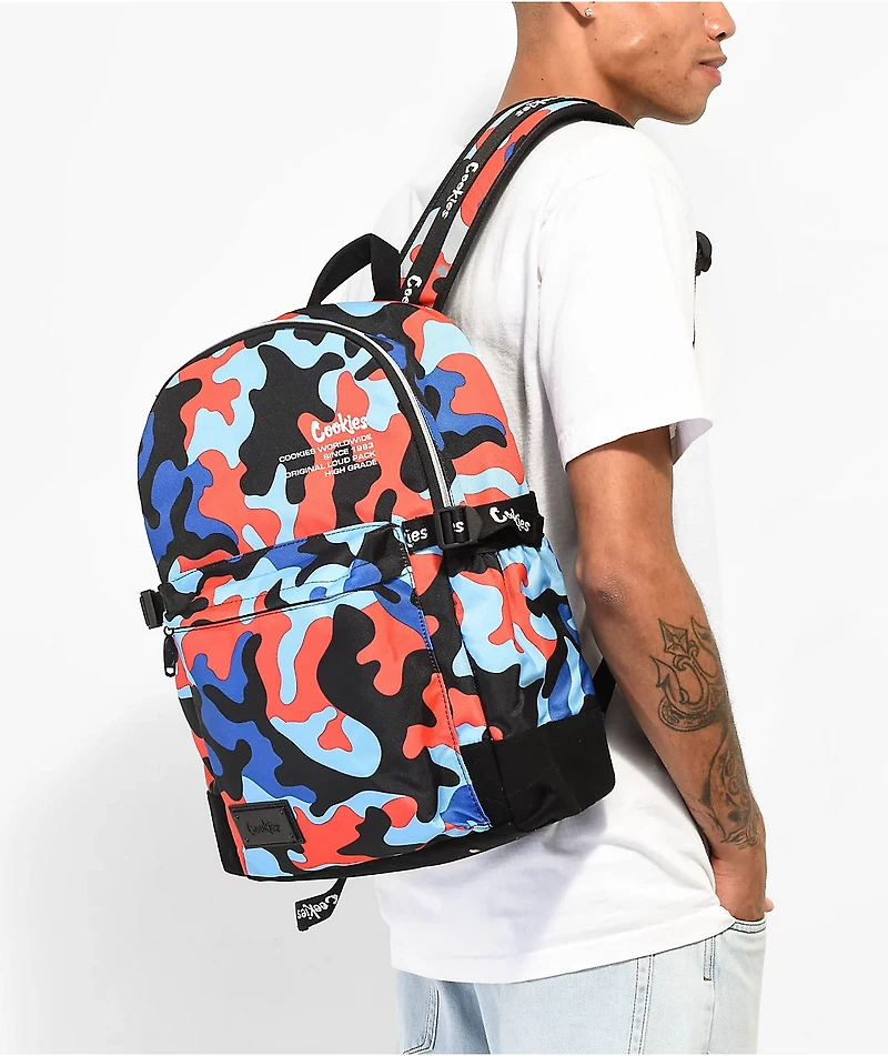 Cookies Off The Grid Blue Camo Smell Proof Backpack