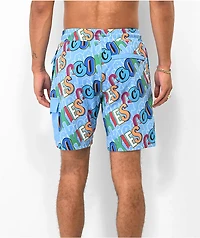 Cookies On The Block Sky Blue Board Shorts