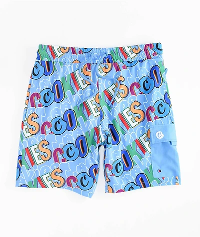 Cookies On The Block Sky Blue Board Shorts