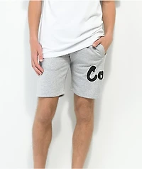 Cookies Oversized Print Grey Sweat Shorts