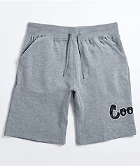 Cookies Oversized Print Grey Sweat Shorts