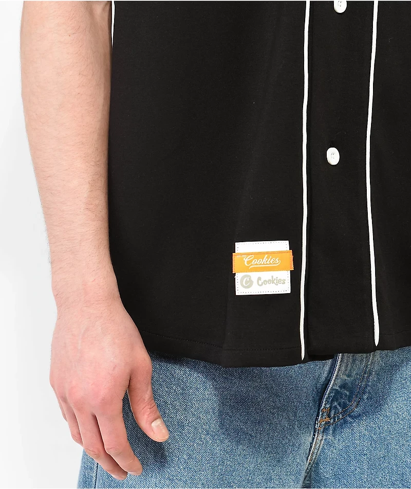 Cookies Pack Black Hooded Baseball Jersey