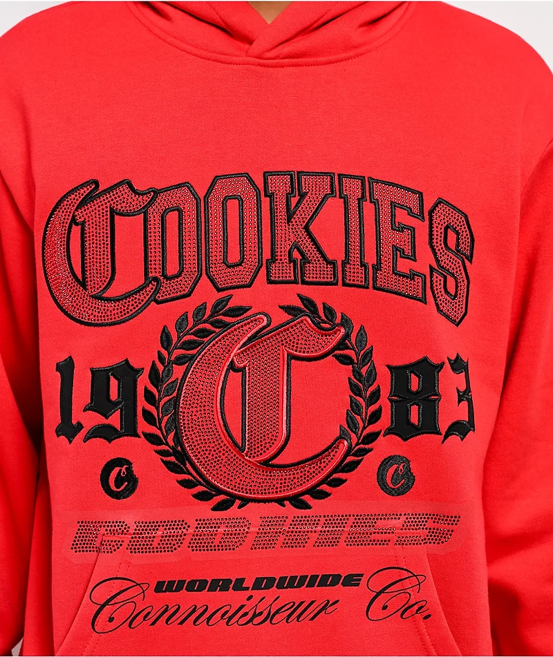 Cookies Paradise Rhinestone Red Hoodie