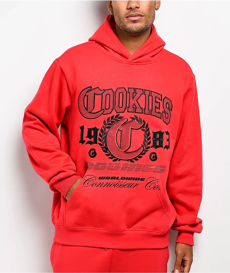 Cookies Paradise Rhinestone Red Hoodie