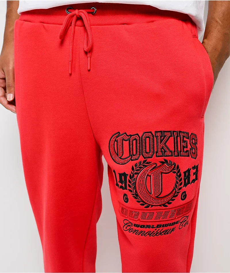 Cookies Paradise Rhinestone Red Sweatpants