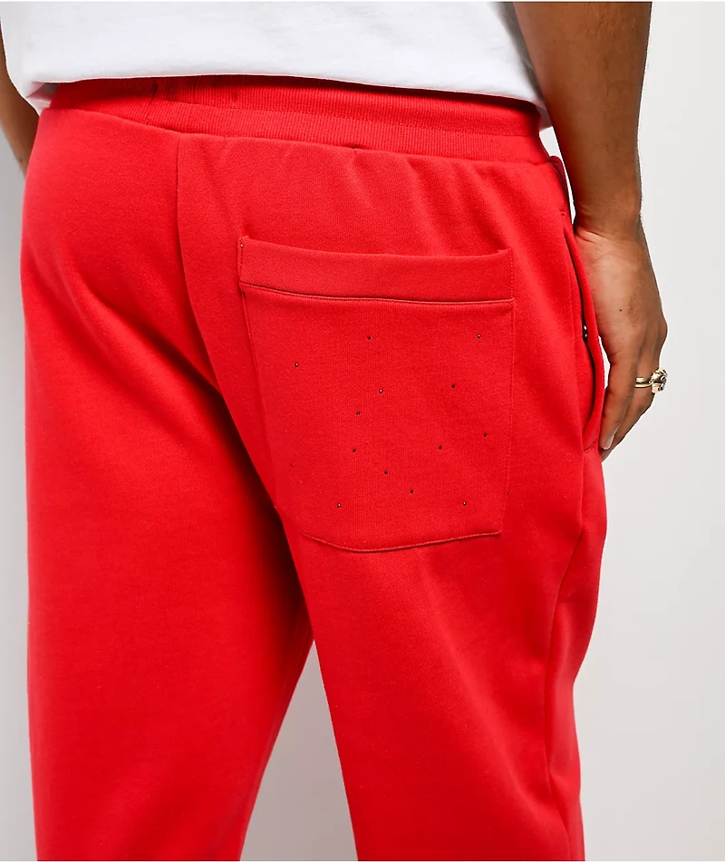 Cookies Paradise Rhinestone Red Sweatpants
