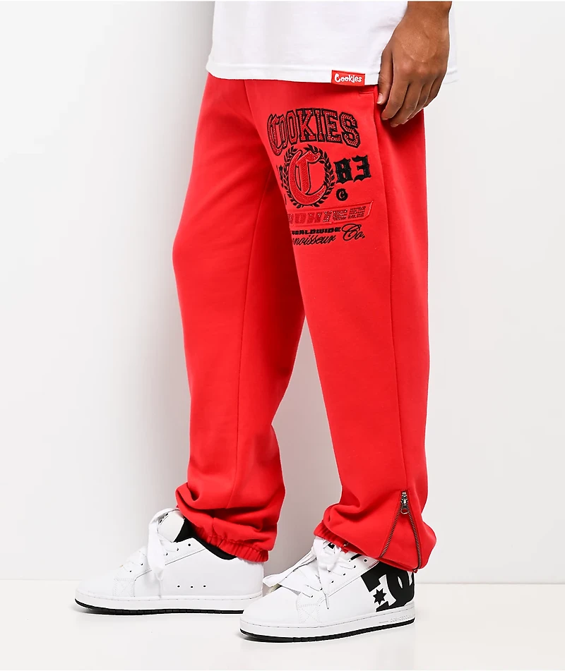 Cookies Paradise Rhinestone Red Sweatpants