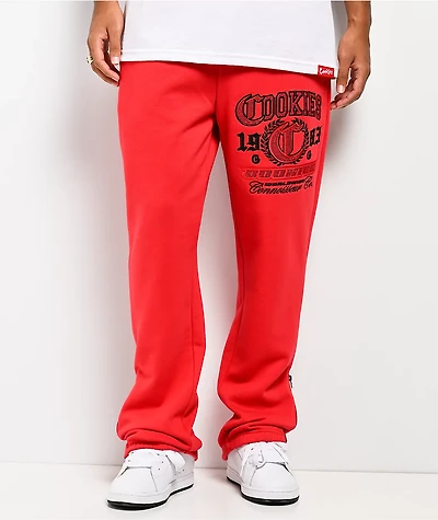 Cookies Paradise Rhinestone Red Sweatpants