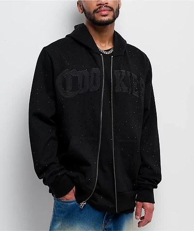Cookies Paradise Scatter Stone Black Zip Hoodie