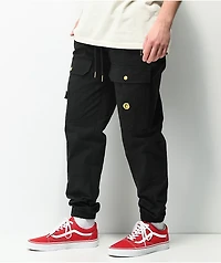 Cookies Prohibition Black Cargo Jogger Pants
