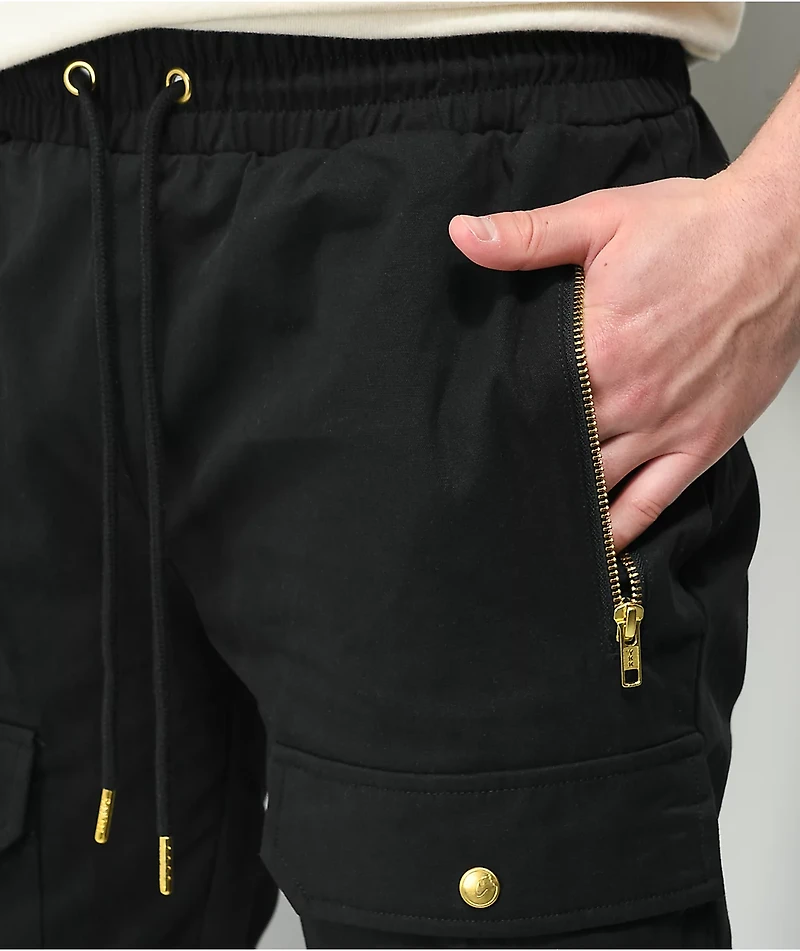 Cookies Prohibition Black Cargo Jogger Pants