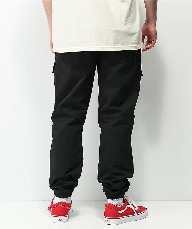 Cookies Prohibition Black Cargo Jogger Pants