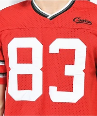 Cookies Put Work Red Football Jersey
