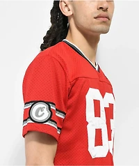 Cookies Put Work Red Football Jersey