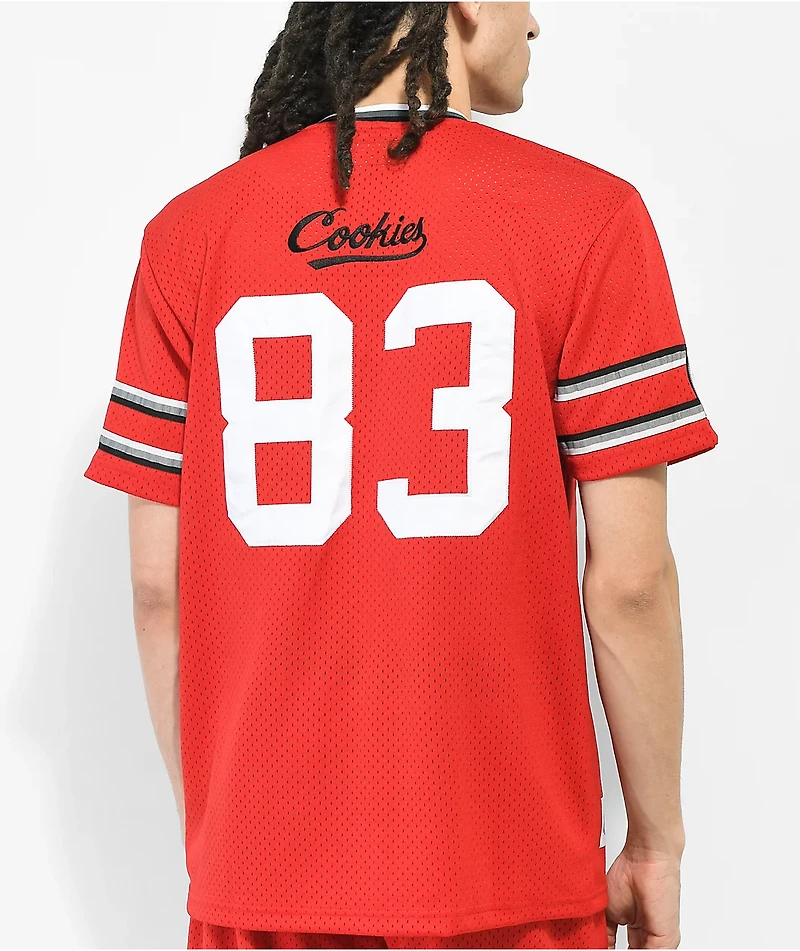 Cookies Put Work Red Football Jersey
