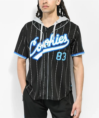 Cookies Puttin Work Black Hooded Baseball Jersey