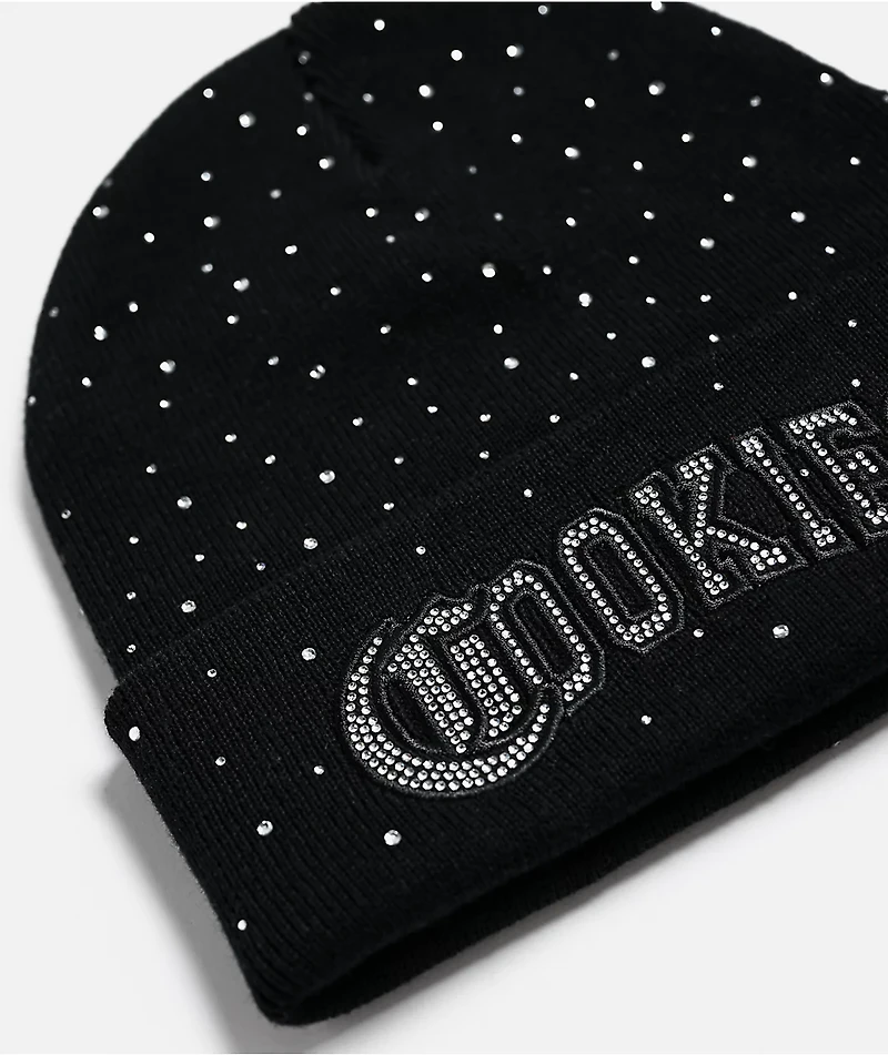 Cookies Rhinestone Black Beanie